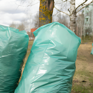 Green Garden Waste Sacks on Roll – 18” x 29” x 39” | 10 Bags per Pack for Grass & Garden Waste