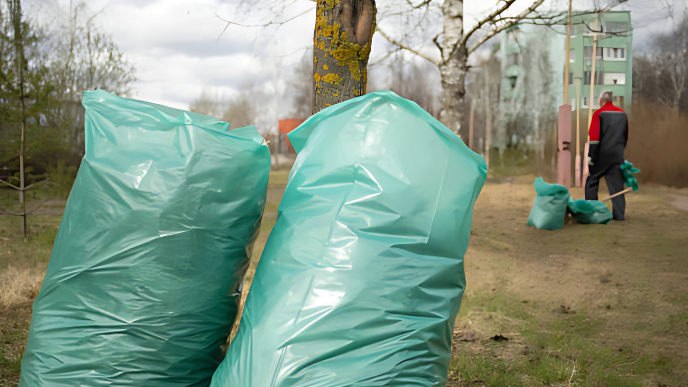 Green Garden Waste Sacks on Roll – 18” x 29” x 39” | 10 Bags per Pack for Grass & Garden Waste