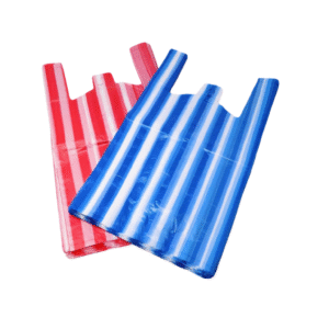 HD Striped Vest Carrier Bags Durable, Cost-Effective for Retail, Grocery & Takeaway Use