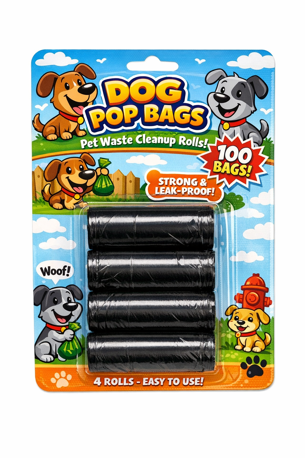 Dog Poop Bags with String Tie Closure – Leak Proof
